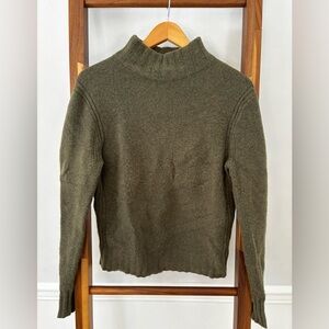 J.Crew olive green wool turtleneck sweater